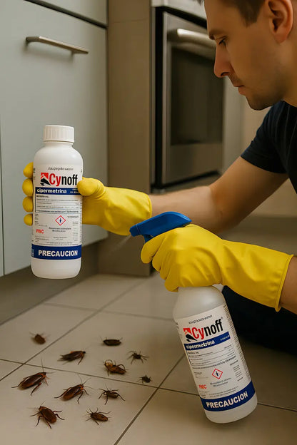 Insecticida Cipermetrina Cynoff CE 960ml para Chinches Cucarachas Mosquitos